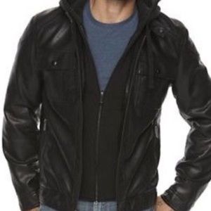 Faux Leather Jacket ( Men )